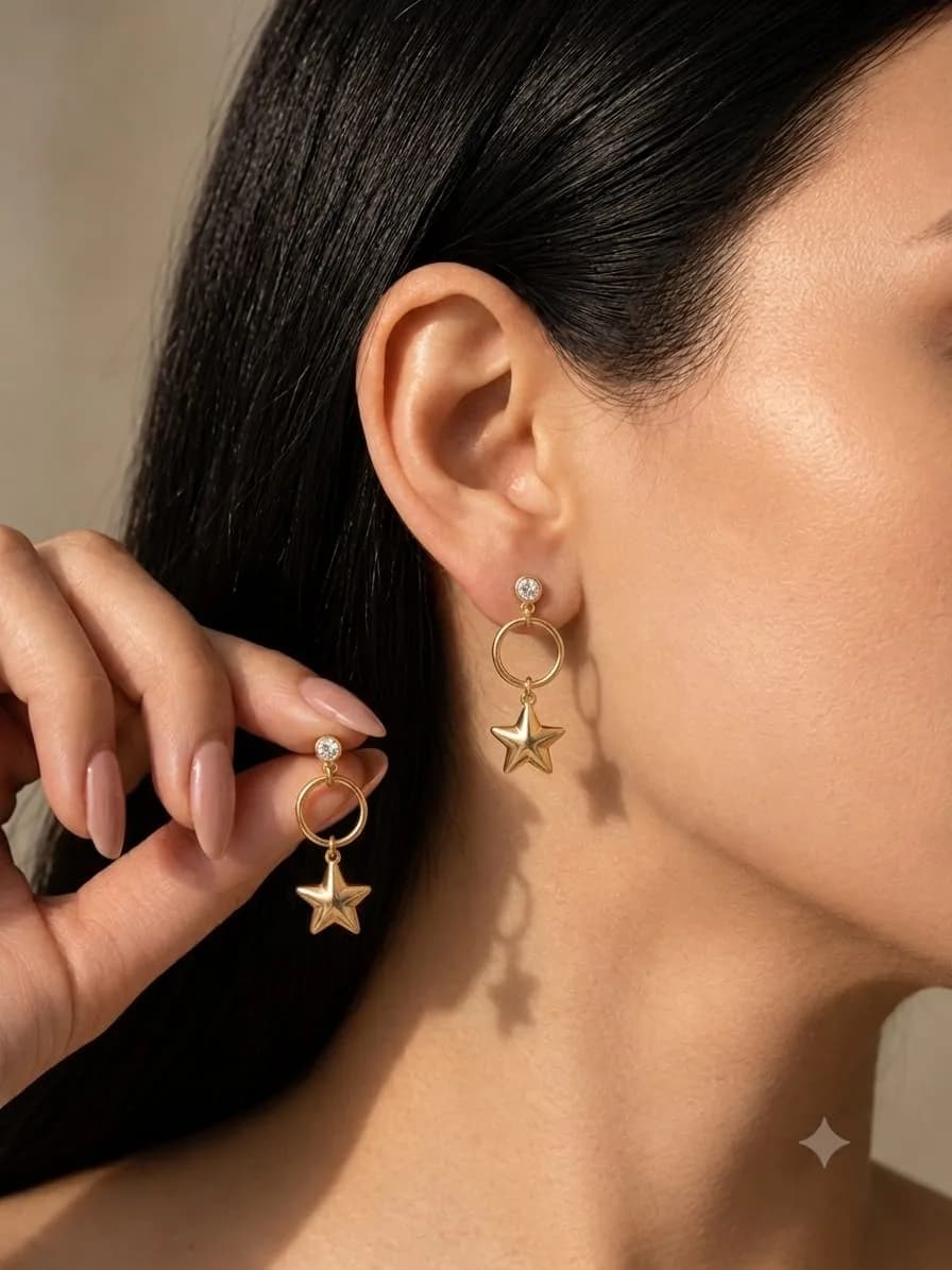 Star diamond earing — 1