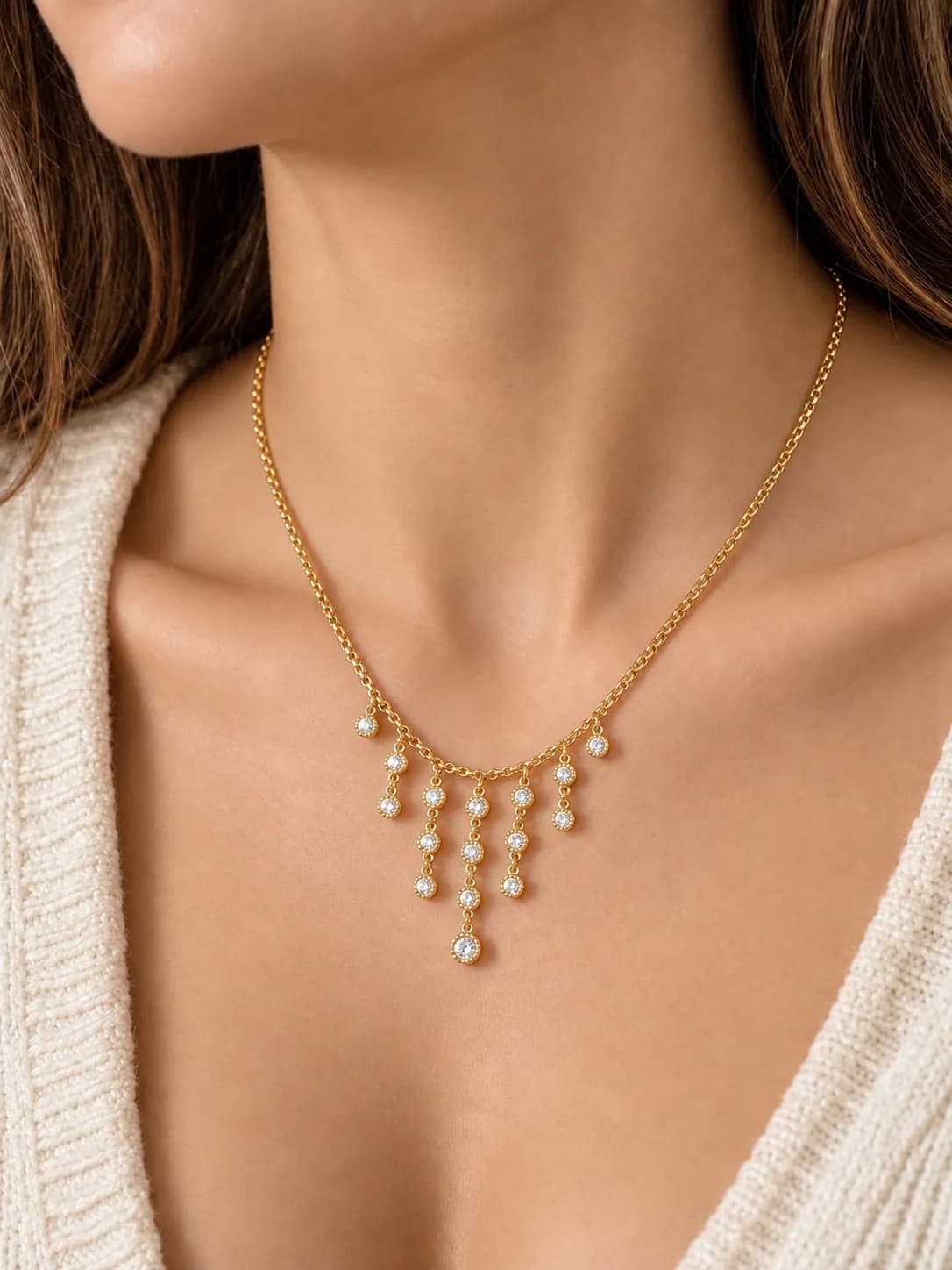 Golden glow necklace